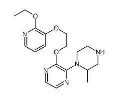 2-[2-[(2-乙氧基-3-吡啶基)氧基]乙氧基]-3-[(2R)-2-甲基-1-哌嗪基]吡嗪结构式