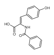 2-benzoylamino-3-(4-hydroxy-phenyl)-acrylic acid Structure