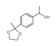 2-[4-(1-hydroxyethyl)phenyl]-2-methyl-1,3-dioxolane结构式