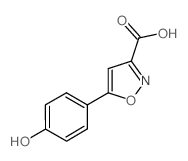5-(4-羟基苯基)异噁唑-3-甲酸结构式