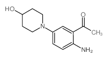 1-[2-Amino-5-(4-hydroxypiperidin-1-yl)phenyl]ethan-1-one结构式