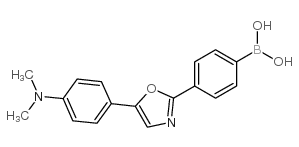 4-[5-(4-二甲基氨基苯基)噁唑-2-基]苯基硼酸结构式