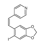 (Z)-4-[2-(6-iodo-1,3-benzodioxol-5-yl)-1-ethenyl]pyridine结构式
