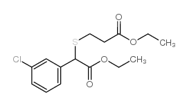 3-(1-(3-氯苯基)-2-乙氧基-2-氧乙基硫代)丙酸乙酯结构式