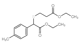 3-(2-乙氧基-2-氧代-1-对甲苯基乙基硫代)丙酸乙酯结构式