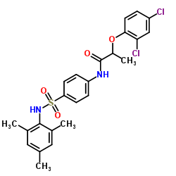 2-(2,4-Dichlorophenoxy)-N-[4-(mesitylsulfamoyl)phenyl]propanamide结构式