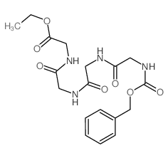 Glycine,N-[N-[N-[N-[(phenylmethoxy)carbonyl]glycyl]glycyl]glycyl]-, ethyl ester (9CI) Structure