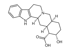 17α-hydroxy-20α-yohimban-16α-carboxylic acid结构式