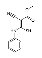 methyl 3-anilino-2-cyano-3-sulfanylprop-2-enoate Structure
