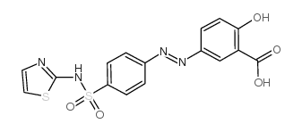 Benzoic acid,2-hydroxy-5-[2-[4-[(2-thiazolylamino)sulfonyl]phenyl]diazenyl]- Structure