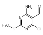 4-amino-6-chloro-2-methylsulfanylpyrimidine-5-carbaldehyde Structure