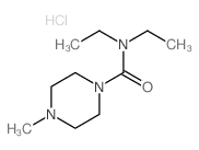 1-Piperazinecarboxamide,N,N-diethyl-4-methyl-, hydrochloride (1:1) Structure