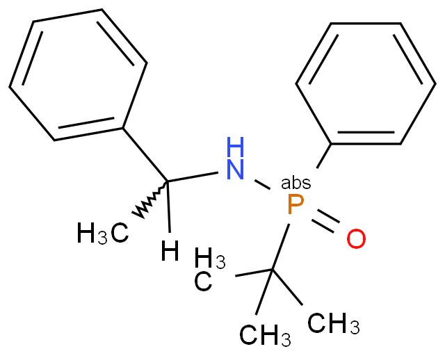 [[(S)-alpha-Methylbenzyl]amino]tert-butylphenylphosphine oxide结构式