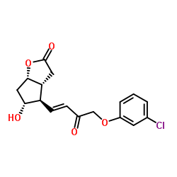4-[4-(3-chlorophenoxy)-3-oxobut-1-enyl]-5-hydroxy-3,3a,4,5,6,6a-hexahydrocyclopenta[b]furan-2-one Structure