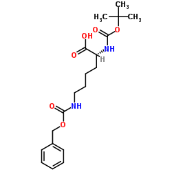 (R)-6-(((苄氧基)羰基)氨基)-2-((叔丁氧基羰基)氨基)己酸结构式