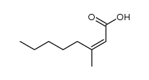 (Z)-3-methyl-2-octenoic acid Structure