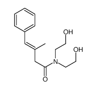 (E)-N,N-bis(2-hydroxyethyl)-3-methyl-4-phenylbut-3-enamide结构式