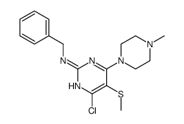 2-Benzylamino-4-(4-methylpiperazino)-5-(methylthio)-6-chloropyrimidine structure