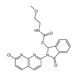 (2-methoxy-ethyl)-carbamic acid 2-(7-chloro-[1,8]naphthyridin-2-yl)-3-oxo-1,3-dihydro-isoindol-1-yl ester结构式