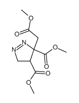 3-methoxycarbonylmethyl-4,5-dihydro-3H-pyrazole-3,4-dicarboxylic acid dimethyl ester结构式