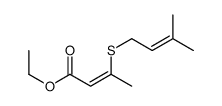 ethyl 3-(3-methylbut-2-enylsulfanyl)but-2-enoate结构式