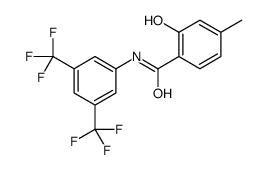 N-[3,5-bis(trifluoromethyl)phenyl]-2-hydroxy-4-methylbenzamide结构式