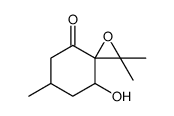 8-hydroxy-2,2,6-trimethyl-1-oxaspiro[2.5]octan-4-one Structure