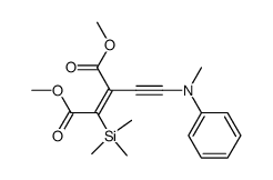 dimethyl 2-((methyl(phenyl)amino)ethynyl)-3-(trimethylsilyl)maleate结构式