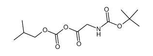 N-(t-butoxycarbonyl)glycyl i-butyl carbonate Structure