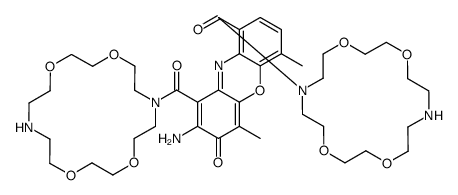 7,7'-[(2-Amino-4,6-dimethyl-3-oxo-3H-phenoxazine-1,9-diyl)dicarbonyl]bis(1,4,10,13-tetraoxa-7,16-diazacyclooctadecane)结构式