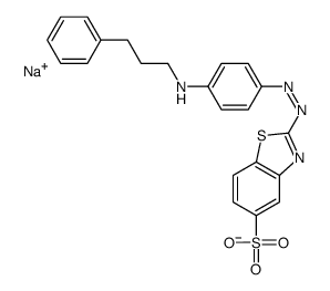 sodium 2-[[4-(benzylethylamino)phenyl]azo]benzothiazole-5-sulphonate structure