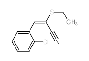 3-(2-chlorophenyl)-2-ethylsulfanyl-prop-2-enenitrile结构式