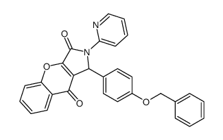 1-(4-phenylmethoxyphenyl)-2-pyridin-2-yl-1H-chromeno[2,3-c]pyrrole-3,9-dione结构式