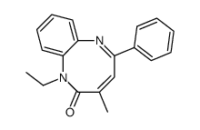 1-ethyl-3-methyl-5-phenyl-1,6-benzodiazocin-2-one结构式