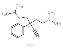 Benzeneacetonitrile, a,a-bis[2-(dimethylamino)ethyl]-, hydrochloride (1:1) Structure