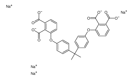 3,3'-[(1-Methylethylidene)bis(4,1-phenyleneoxy)]bis(1,2-benzenedicarboxylic acid disodium) salt结构式