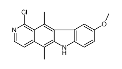 1-chloro-9-methoxy-5,11-dimethyl-6H-pyrido[4,3-b]carbazole结构式