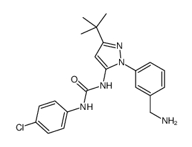 1-[2-[3-(aminomethyl)phenyl]-5-tert-butylpyrazol-3-yl]-3-(4-chlorophenyl)urea结构式