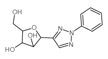 2-(hydroxymethyl)-5-(2-phenyltriazol-4-yl)oxolane-3,4-diol结构式