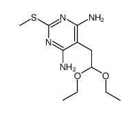 4,6-Diamino-5-(2,2-diethoxyethyl)-2-(methylthio)pyrimidin Structure