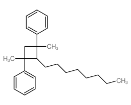 1-(2,4-dimethyl-2,4-diphenyl-cyclobutyl)octane结构式