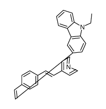 9-ethyl-3-[2-[4-(2-pyridin-4-ylethenyl)phenyl]ethenyl]carbazole结构式