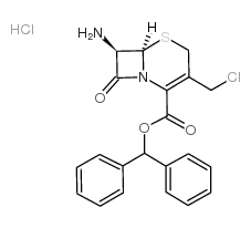 7-氨基-3-氯甲基-3-头孢-4-羧酸二苯甲酯盐酸盐结构式