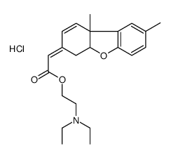 2-(diethylamino)ethyl (2E)-2-(8,9b-dimethyl-4,4a-dihydrodibenzofuran-3-ylidene)acetate,hydrochloride Structure