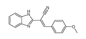 2-[(2'-p-anisyl-1'-cyano)ethen-1'-yl]1H-benzimidazole Structure
