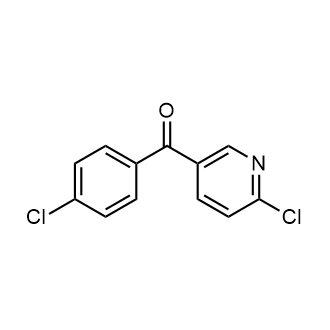 (4-氯苯基)-(6-氯吡啶-3-基)甲酮结构式