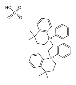 (+/-)-1,1'-(1,2-ethanediyl)bis(1,2,3,4-tetrahydro-4,4-dimethyl-1-phenylphosphinolinium) diperchlorate Structure