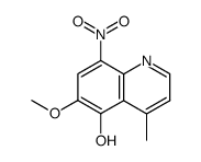 4-methyl-5-hydroxy-6-methoxy-8-nitroquinoline Structure