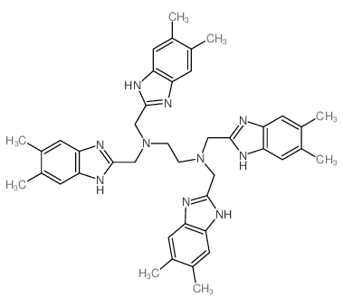 N,N,N,N-tetrakis[(5,6-dimethyl-1H-benzoimidazol-2-yl)methyl]ethane-1,2-diamine Structure