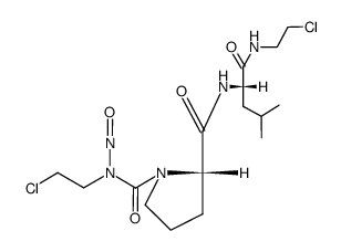 N-(chloro-2-ethyl) N-nitrosocarbamoyl L-prolyl L-leucine chloro-2 ethylamide结构式